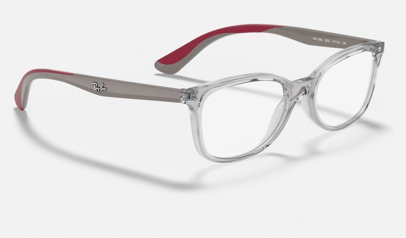 Ray Ban RB1586 Optics Kids' Eyeglasses Silver | 59813-HGPE