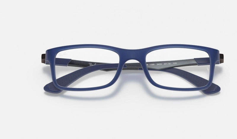 Ray Ban RB1588 Optics Kids' Eyeglasses Blue | 84791-OHUJ