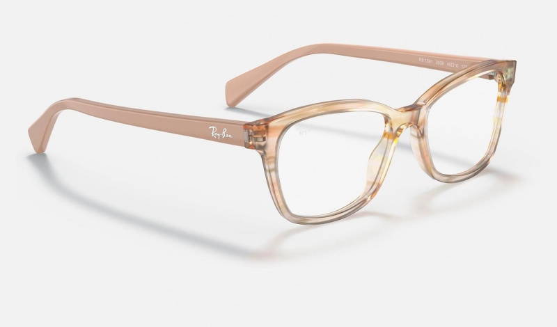 Ray Ban RB1591 Optics Kids' Eyeglasses Brown | 30529-FNVB