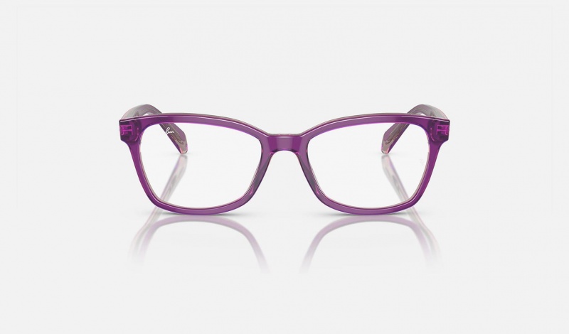 Ray Ban RB1591 Optics Kids' Eyeglasses Purple | 09768-OUQR