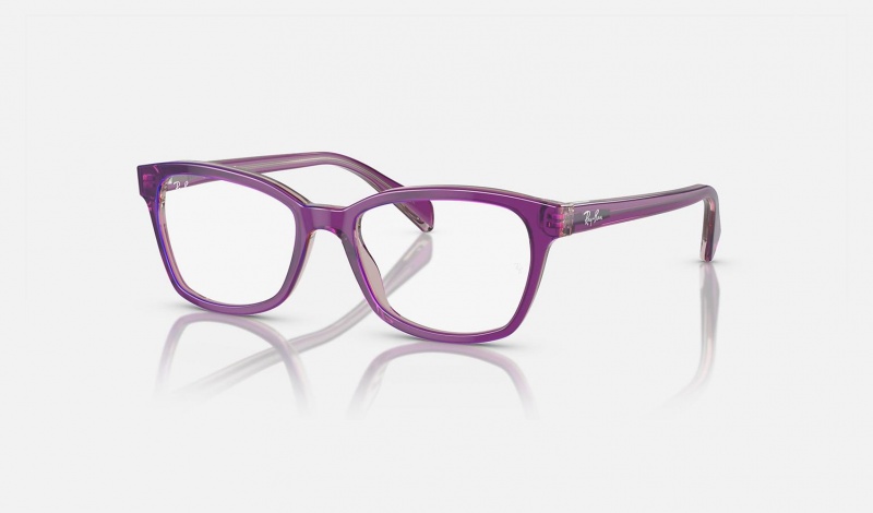 Ray Ban RB1591 Optics Kids\' Eyeglasses Purple | 09768-OUQR