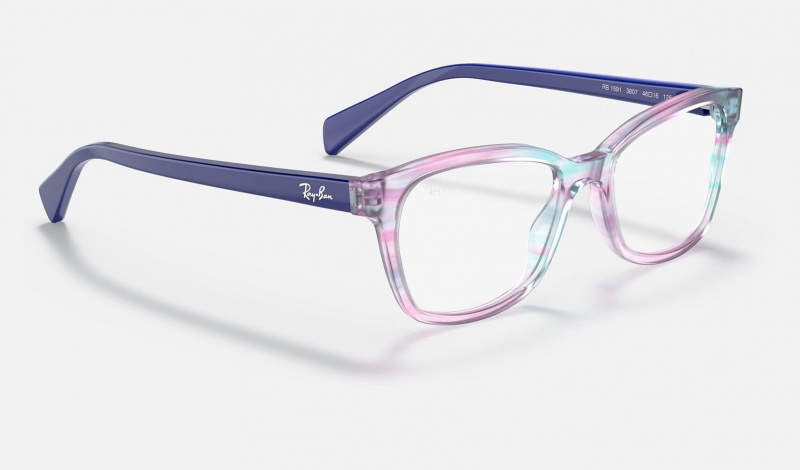 Ray Ban RB1591 Optics Kids' Eyeglasses Purple | 20984-VCPF