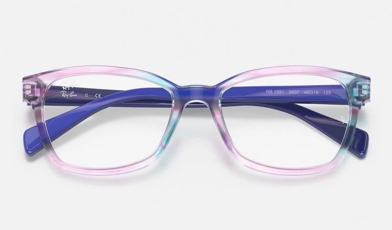 Ray Ban RB1591 Optics Kids' Eyeglasses Purple | 20984-VCPF