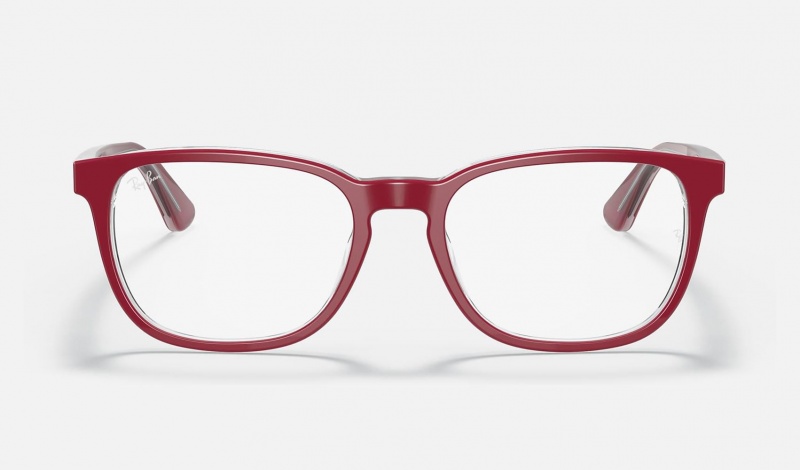 Ray Ban RB1592 Optics Kids' Eyeglasses Red | 76498-IRPO