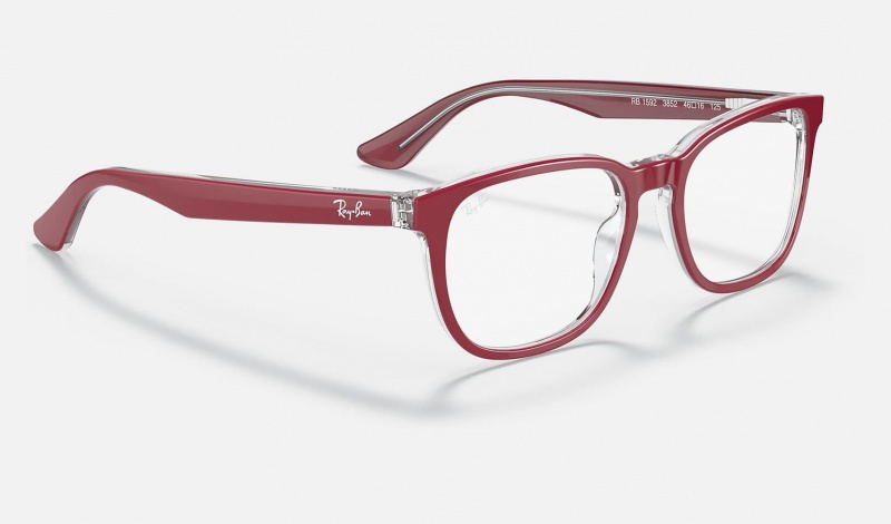 Ray Ban RB1592 Optics Kids' Eyeglasses Red | 76498-IRPO