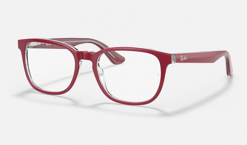 Ray Ban RB1592 Optics Kids\' Eyeglasses Red | 76498-IRPO