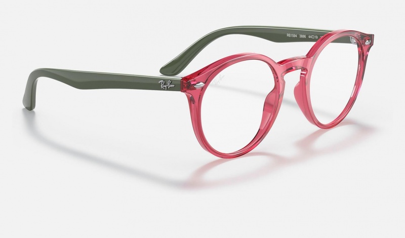 Ray Ban RB1594 Optics Kids' Eyeglasses Red | 25841-HIQM