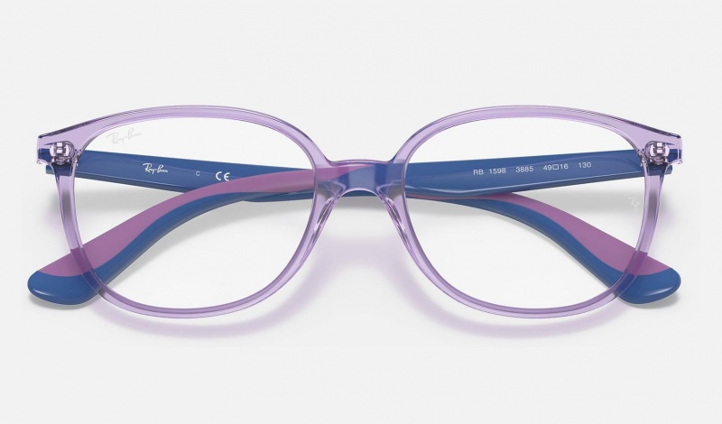 Ray Ban RB1598 Optics Kids' Eyeglasses Purple | 94682-DYWJ