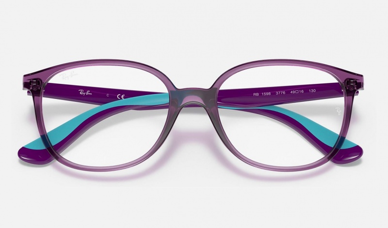 Ray Ban RB1598 Optics Kids' Eyeglasses Purple | 79863-ZJBT