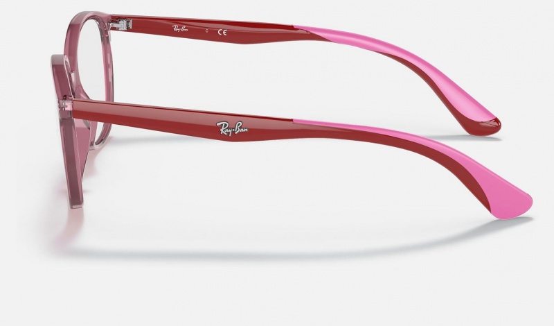 Ray Ban RB1598 Optics Kids' Eyeglasses Red | 65283-FCUR