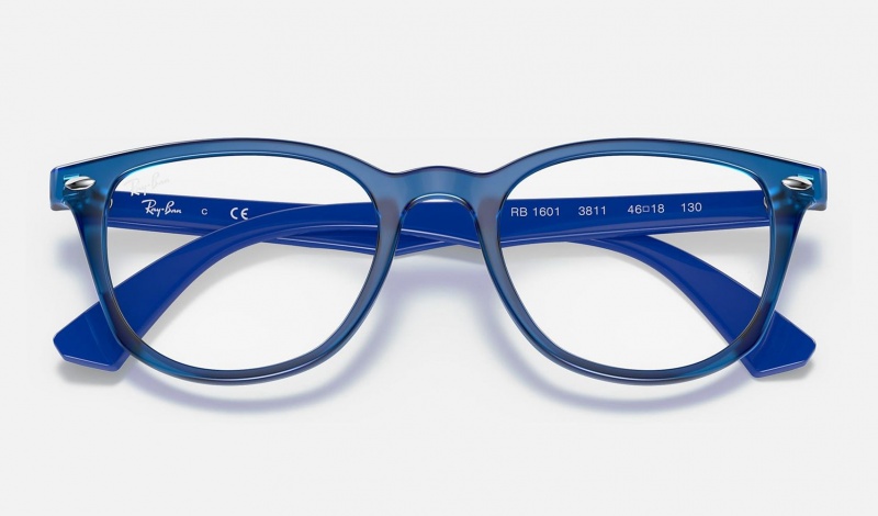 Ray Ban RB1601 Optics Kids' Eyeglasses Blue | 14536-GQNK