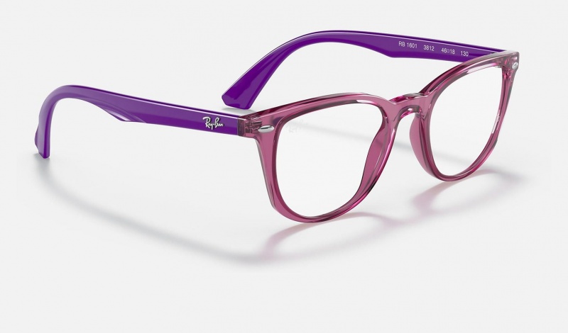 Ray Ban RB1601 Optics Kids' Eyeglasses Purple | 86350-XKMF