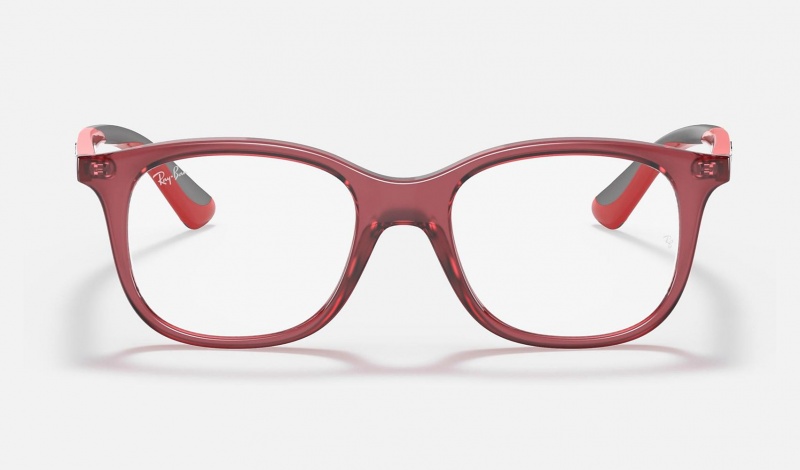 Ray Ban RB1604 Optics Kids' Eyeglasses Red | 69058-ZQNM