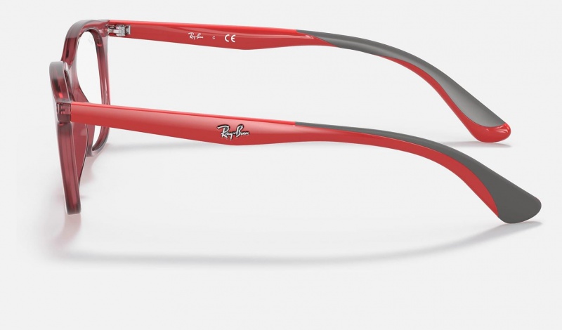 Ray Ban RB1604 Optics Kids' Eyeglasses Red | 69058-ZQNM