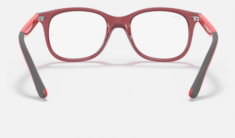 Ray Ban RB1604 Optics Kids' Eyeglasses Red | 69058-ZQNM