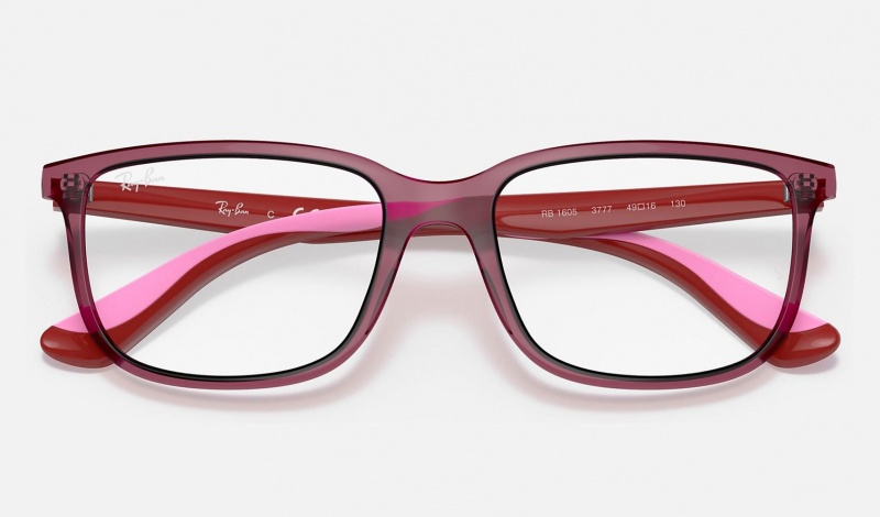 Ray Ban RB1605 Optics Kids' Eyeglasses Pink | 81035-UQCT