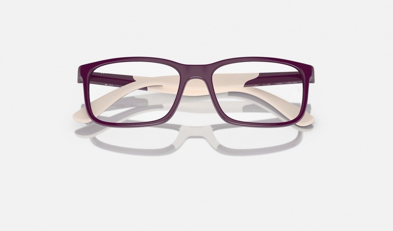 Ray Ban RB1621 Optics Bio-based Kids' Eyeglasses Purple | 15283-IVHU