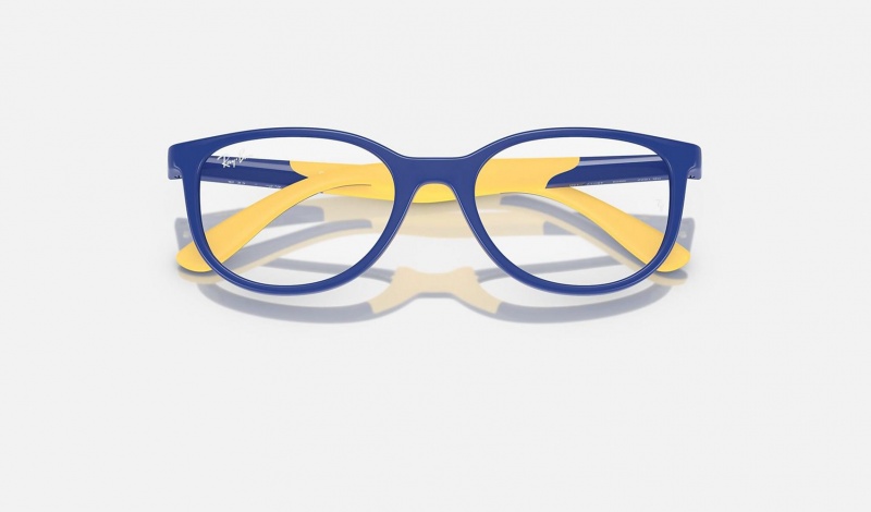 Ray Ban RB1622 Optics Bio-based Kids' Eyeglasses Blue | 63847-WJBG