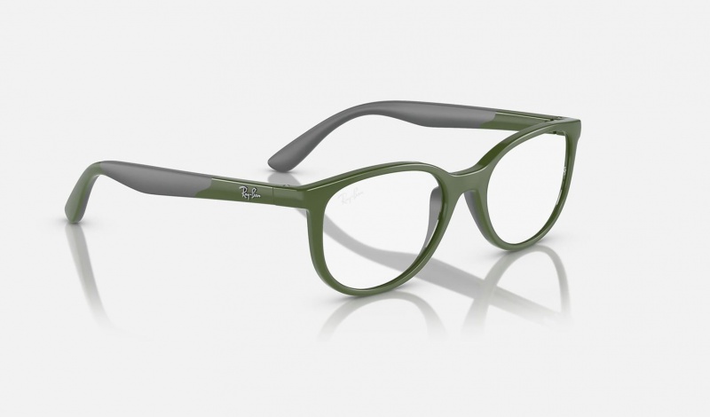 Ray Ban RB1622 Optics Bio-based Kids' Eyeglasses Green | 71349-BZEN