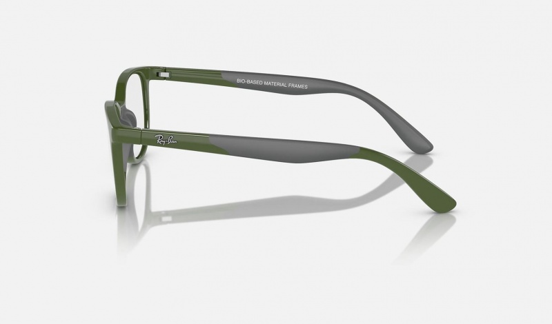 Ray Ban RB1622 Optics Bio-based Kids' Eyeglasses Green | 71349-BZEN