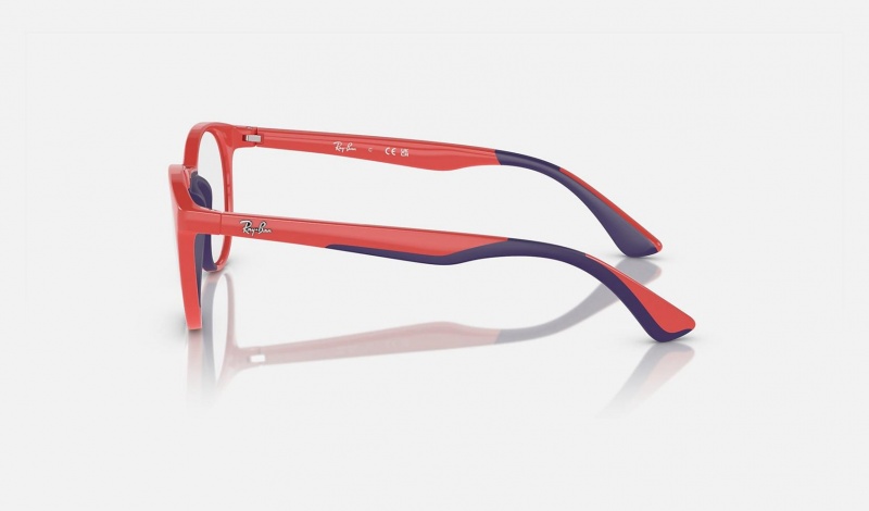 Ray Ban RB1628 Optics Bio-based Kids' Eyeglasses Red | 54928-MENX