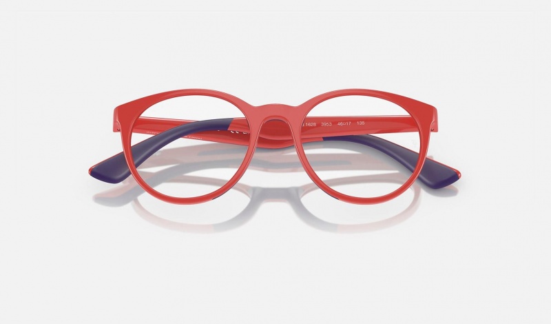 Ray Ban RB1628 Optics Bio-based Kids' Eyeglasses Red | 54928-MENX