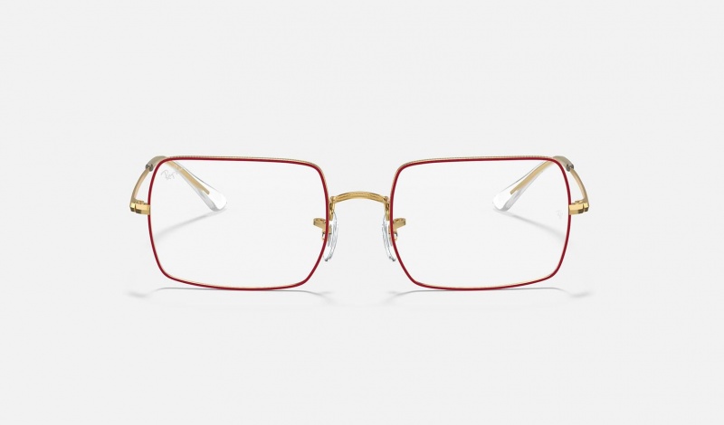 Ray Ban RB1969v Rectangle Men's Eyeglasses Red | 73648-XUKE