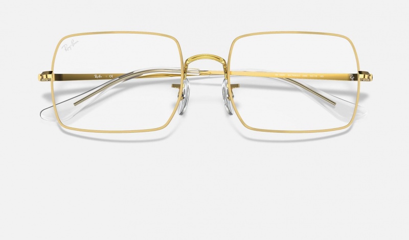 Ray Ban RB1969v Rectangle Women's Eyeglasses Gold | 05731-BFRH