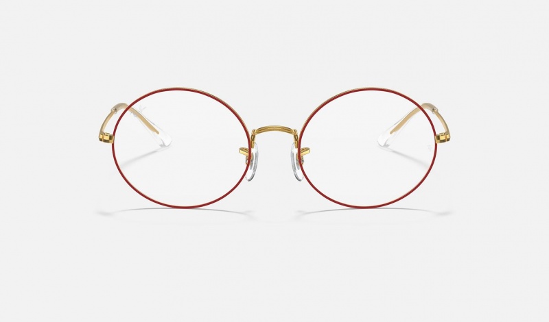 Ray Ban RB1970v Oval Men's Eyeglasses Red | 90271-VWIB