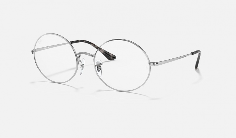 Ray Ban RB1970v Oval Men\'s Eyeglasses Silver | 10823-BCZQ