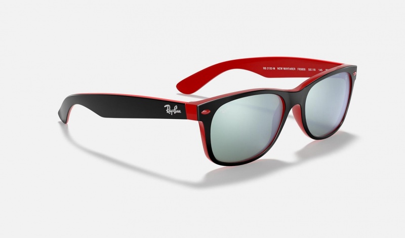 Ray Ban RB2132m Scuderia Ferrari Collection Men's Sunglasses Silver | 64803-CUMD