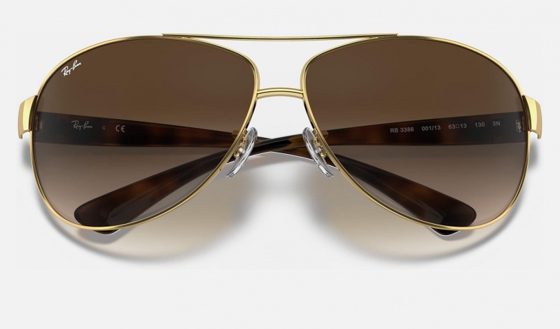 Ray Ban RB3386 Men's Sunglasses Brown | 97214-FKNI