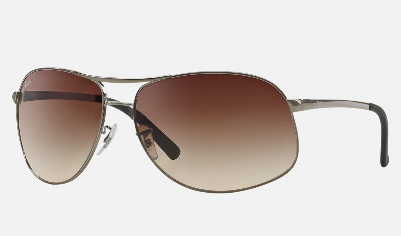 Ray Ban RB3387 Men's Sunglasses Brown | 19673-EDSY