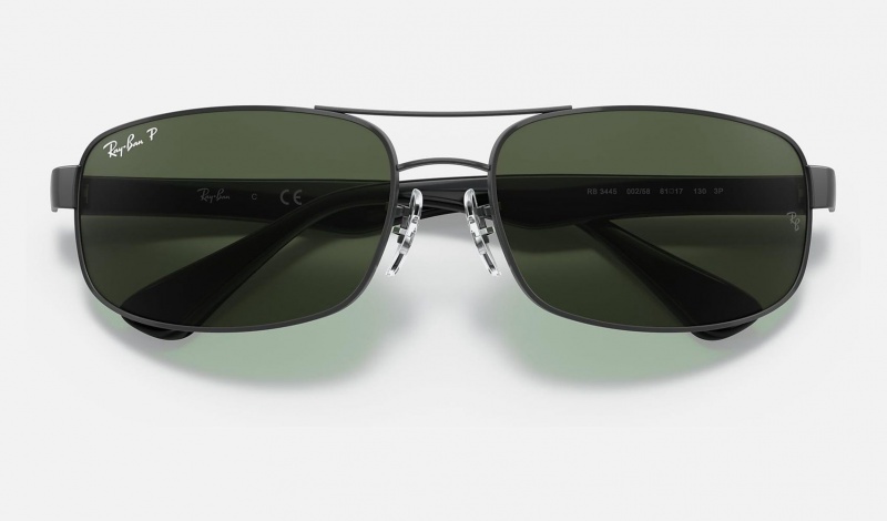 Ray Ban RB3445 Men's Sunglasses Green | 14893-BOLT