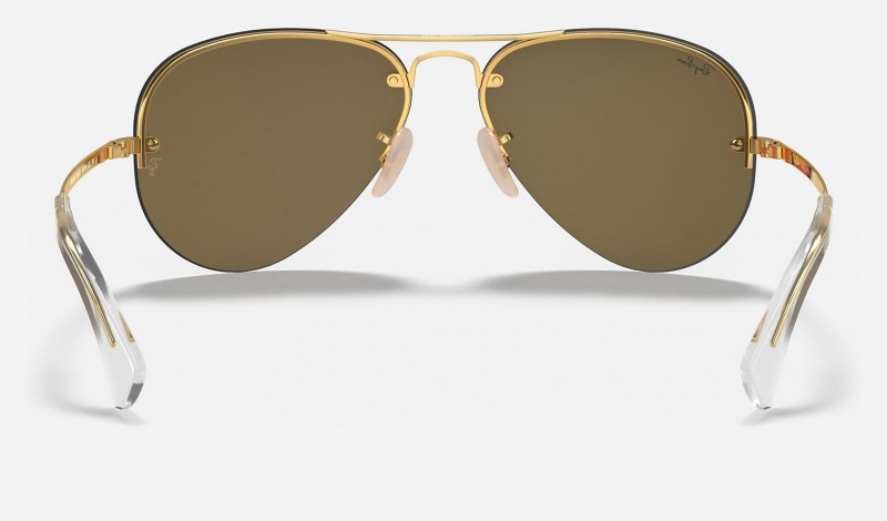 Ray Ban RB3449 Men's Sunglasses Copper | 05624-CFRW