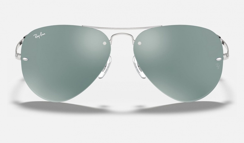 Ray Ban RB3449 Men's Sunglasses Silver | 28917-SEYT