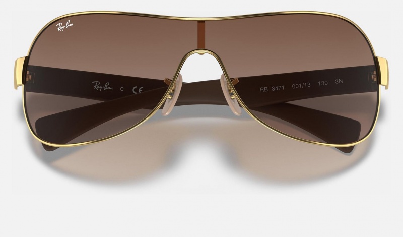 Ray Ban RB3471 Men's Sunglasses Brown | 78964-RFUS