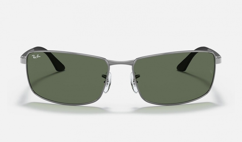 Ray Ban RB3498 Men's Sunglasses Green | 90124-RHLJ