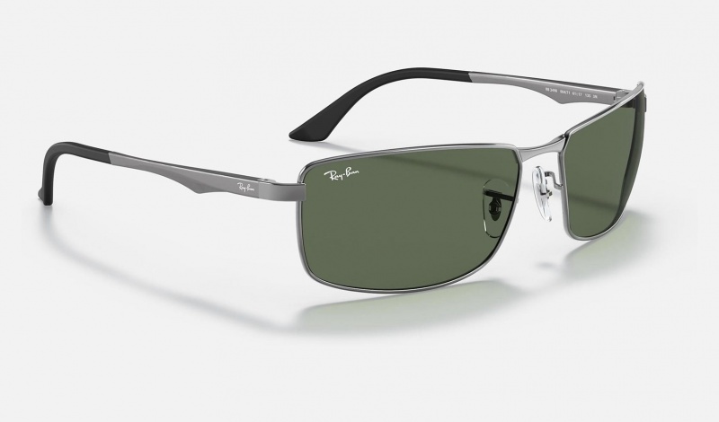 Ray Ban RB3498 Men's Sunglasses Green | 90124-RHLJ