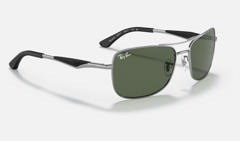 Ray Ban RB3515 Men's Sunglasses Green | 34796-IPRE