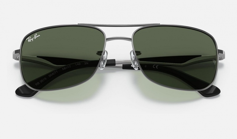 Ray Ban RB3515 Men's Sunglasses Green | 34796-IPRE