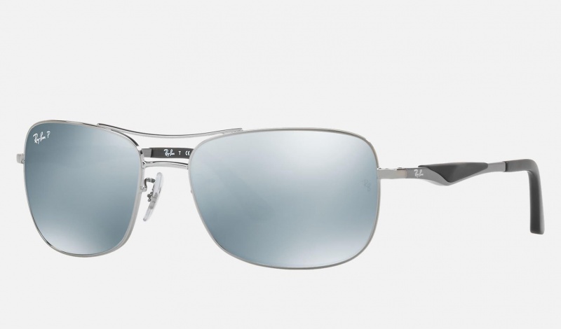 Ray Ban RB3515 Men's Sunglasses Silver | 34598-BXZL