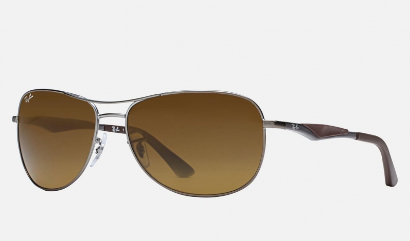 Ray Ban RB3519 Men's Sunglasses Brown | 01263-RFWE