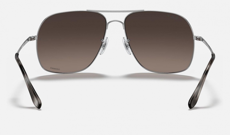 Ray Ban RB3587ch Chromance Men's Sunglasses Silver | 15074-FDSX