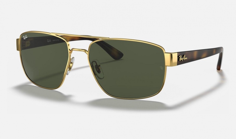 Ray Ban RB3663 Men\'s Sunglasses Green | 93812-ZUKO