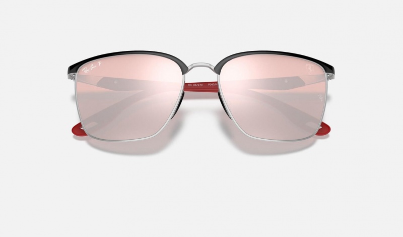 Ray Ban RB3673m Scuderia Ferrari Collection Women's Sunglasses Silver | 04582-LUCD