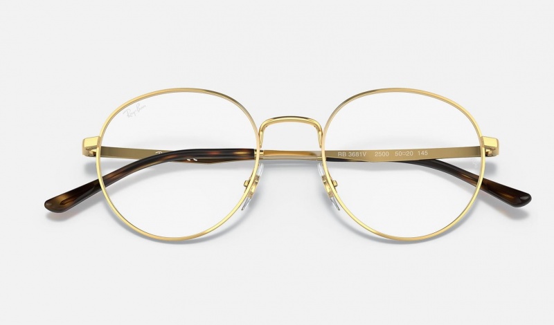 Ray Ban RB3681 Optics Men's Eyeglasses Gold | 54281-QWZT