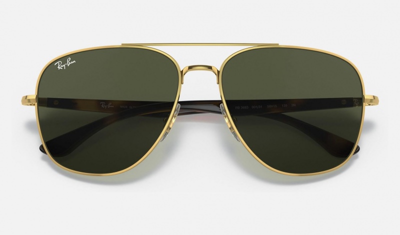 Ray Ban RB3683 Men's Sunglasses Green | 96527-TJRL