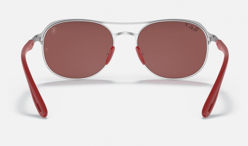 Ray Ban RB3685m Scuderia Ferrari Collection Women's Sunglasses Silver | 25873-KIXO