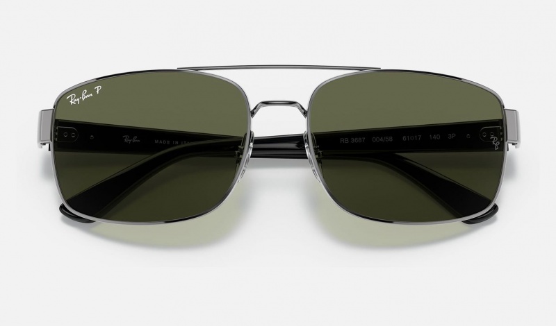 Ray Ban RB3687 Men's Sunglasses Green | 57124-LSWX